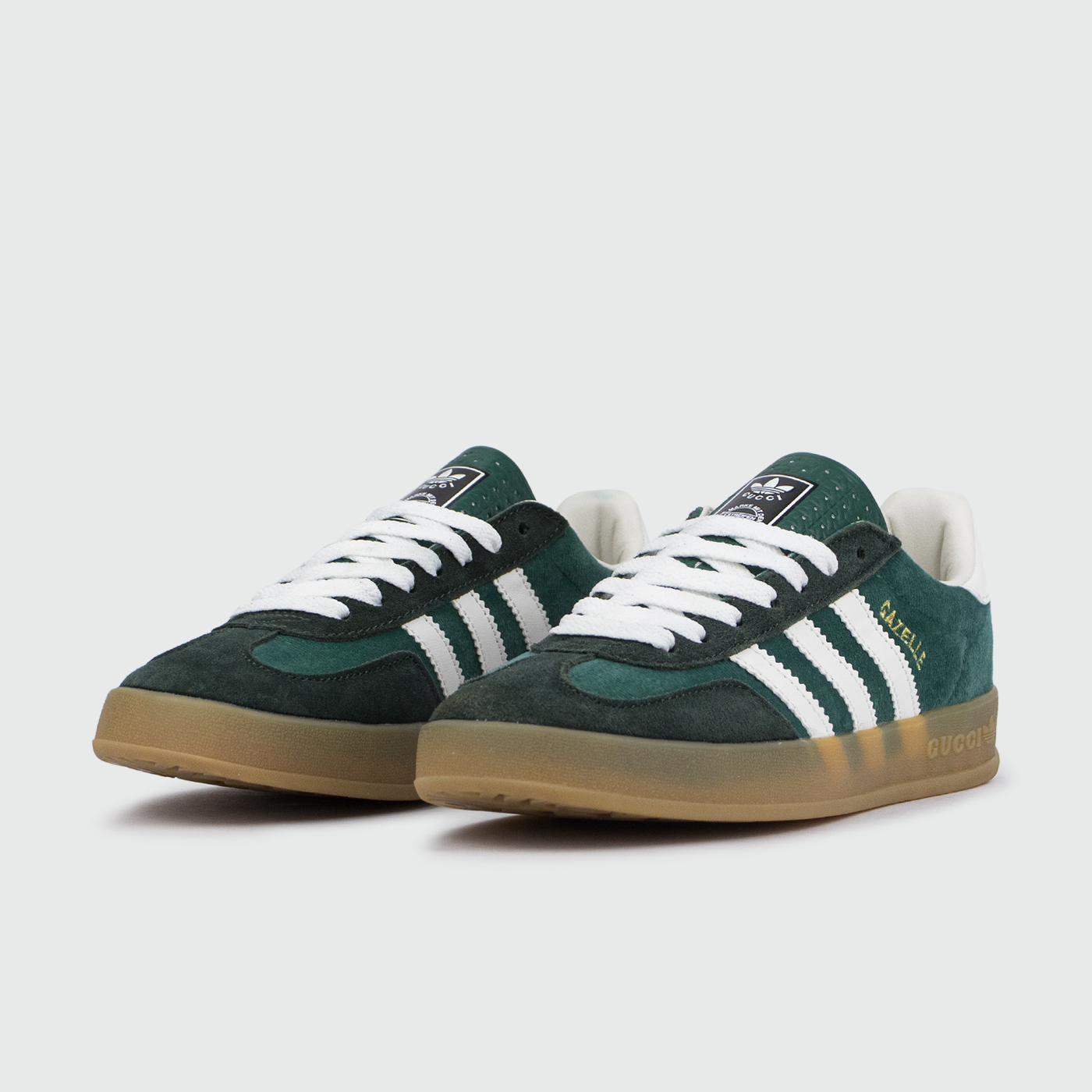 Кроссовки Adidas Gazelle x Gucci Green / Wh. Str. Wmns Кроссовки Adidas Gazelle x Gucci Green / Wh. Str. Wmns