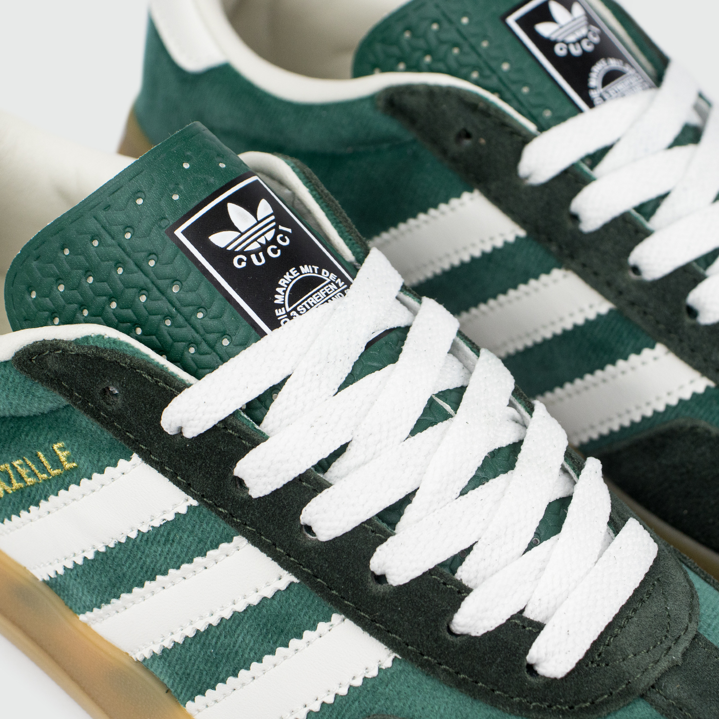 Кроссовки Adidas Gazelle x Gucci Green / Wh. Str. Wmns Кроссовки Adidas Gazelle x Gucci Green / Wh. Str. Wmns