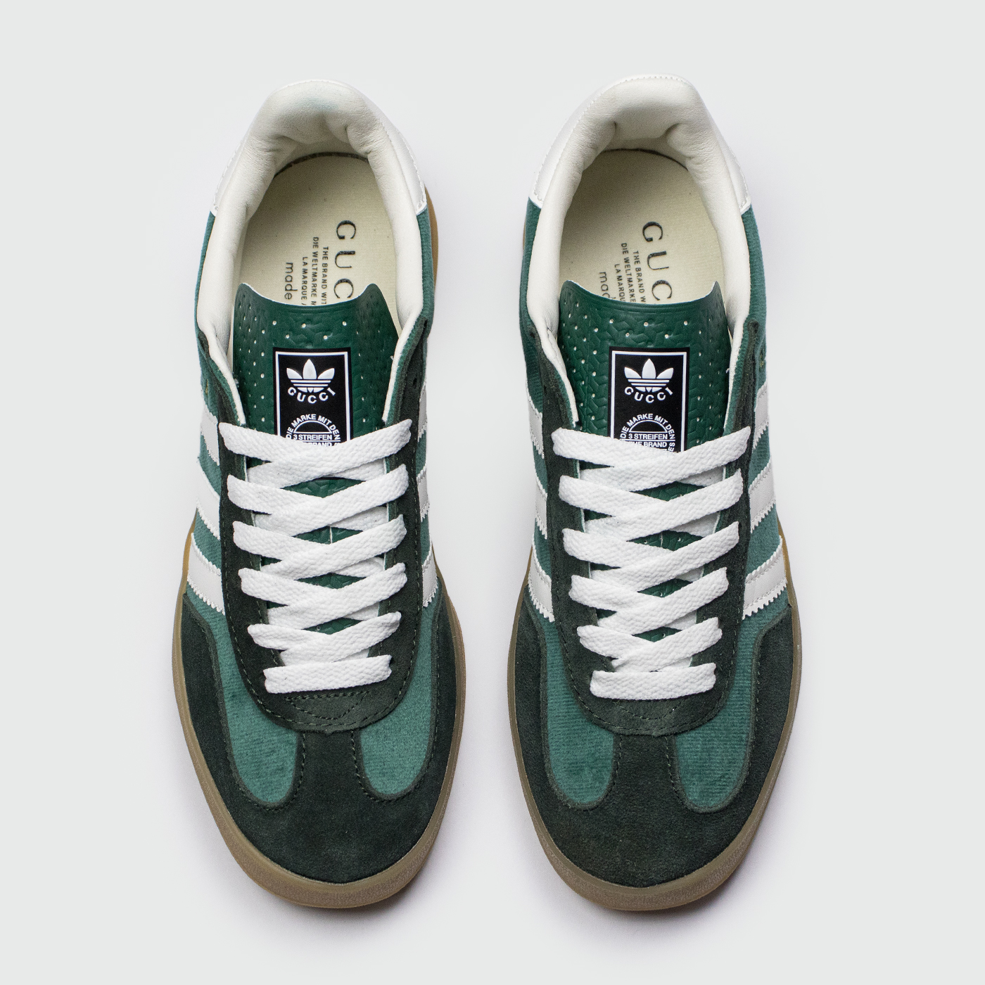 Кроссовки Adidas Gazelle x Gucci Green / Wh. Str. Wmns Кроссовки Adidas Gazelle x Gucci Green / Wh. Str. Wmns