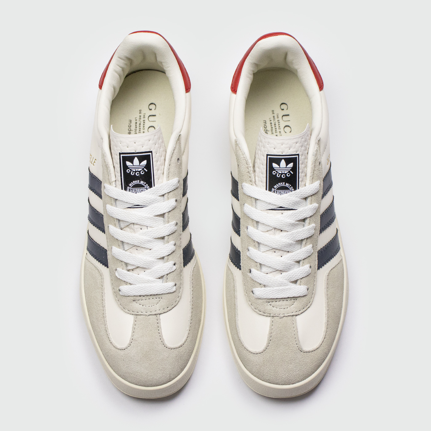 Кроссовки Adidas Gazelle x Gucci White / Blue Str. Wmns Кроссовки Adidas Gazelle x Gucci White / Blue Str. Wmns
