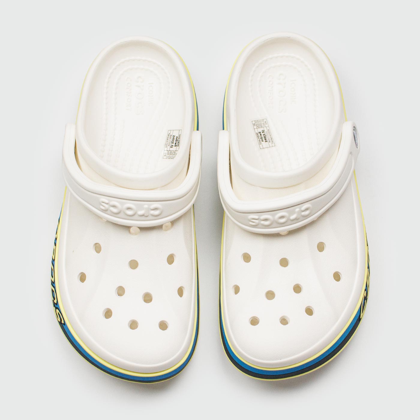 Сабо CROCS Bayaband Cloc White Blue Navy Lines