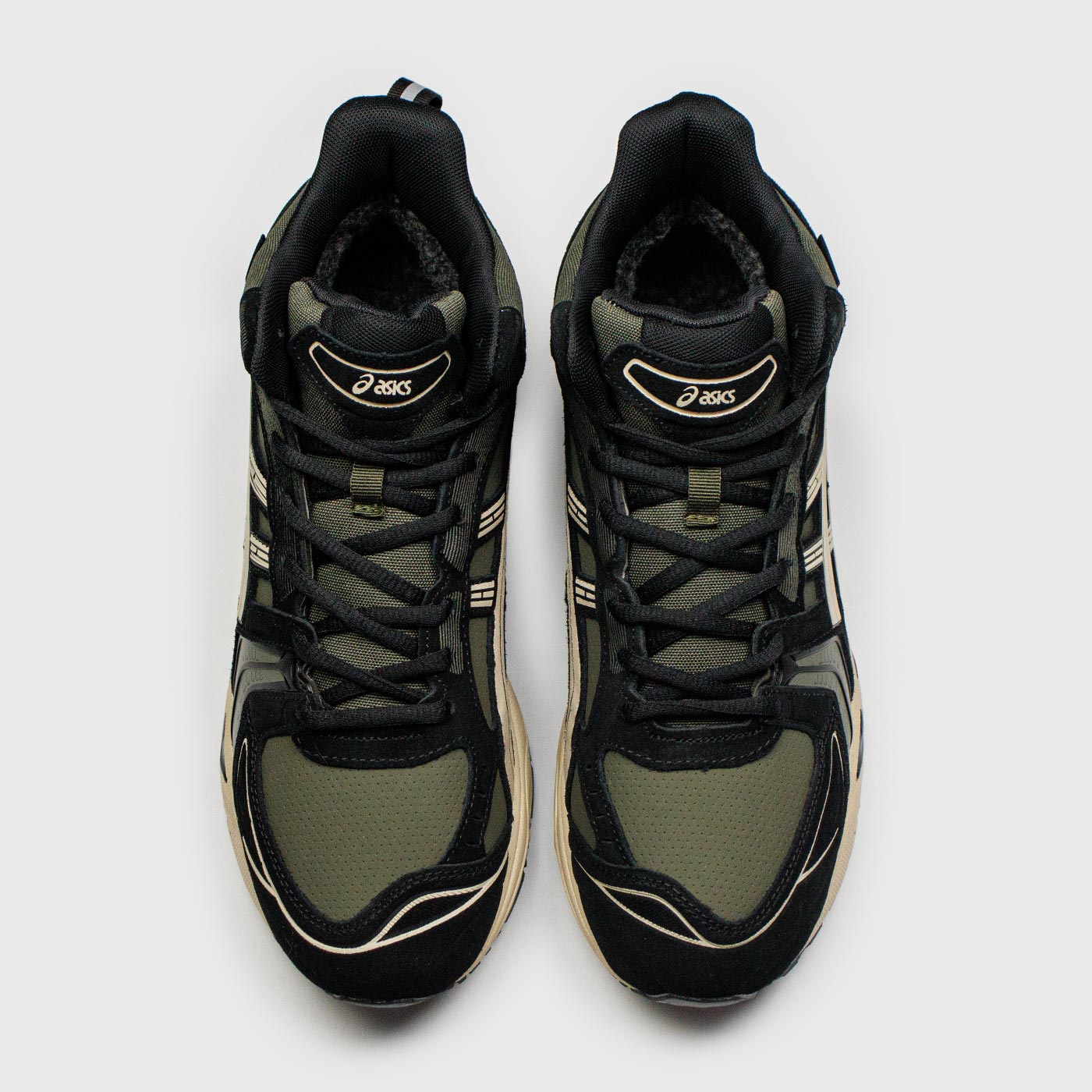 Кроссовки Asics Gel-Kayano 14 Mid Green Black with Fur