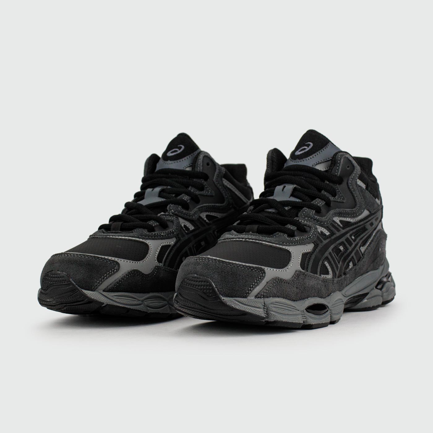 Кроссовки Asics Gel-NYC Mid Black Grey with Fur