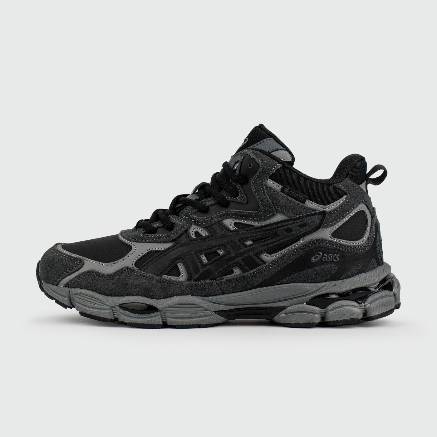 Кроссовки Asics Gel-NYC Mid Black Grey with Fur